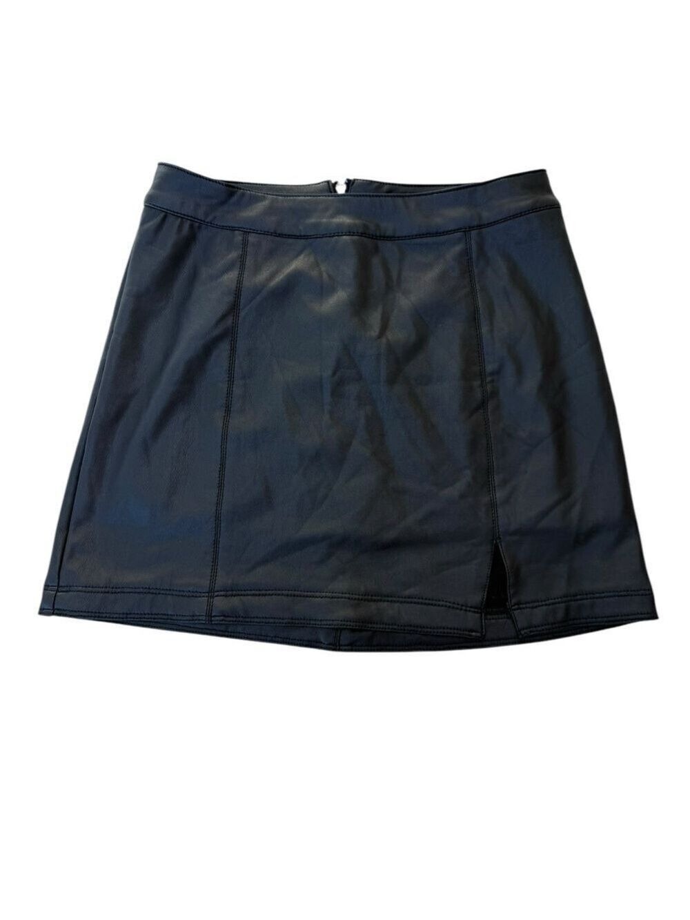 Z16 ReWash Faux Leather Lined Mini Skirt SzSm Like New - Picture 1 of 11
